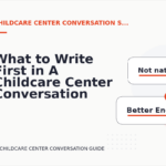 What to Write First in A Childcare Center Conversation