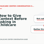 How to Give Context Before Asking in Childcare Center Conversation English