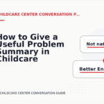 How to Give a Useful Problem Summary in Childcare Center Conversation English