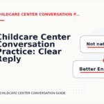 Childcare Center Conversation Practice: Clear Reply Patterns